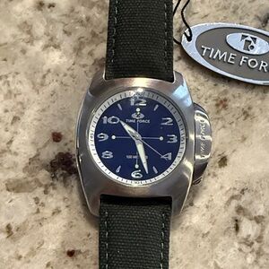 Time Force Silver and Black Watch